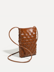 Factory Wholesale Casual PU Woven Crossbody Bag Underarm Bags for Women