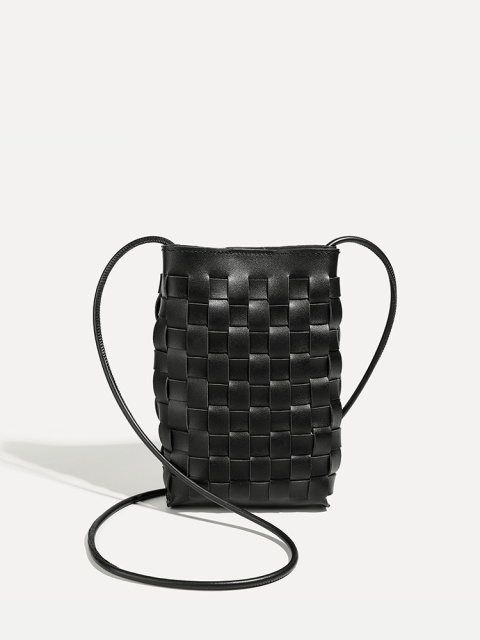 Factory Wholesale Casual PU Woven Crossbody Bag Underarm Bags for Women