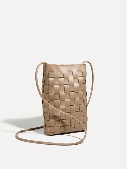 Factory Wholesale Casual PU Woven Crossbody Bag Underarm Bags for Women