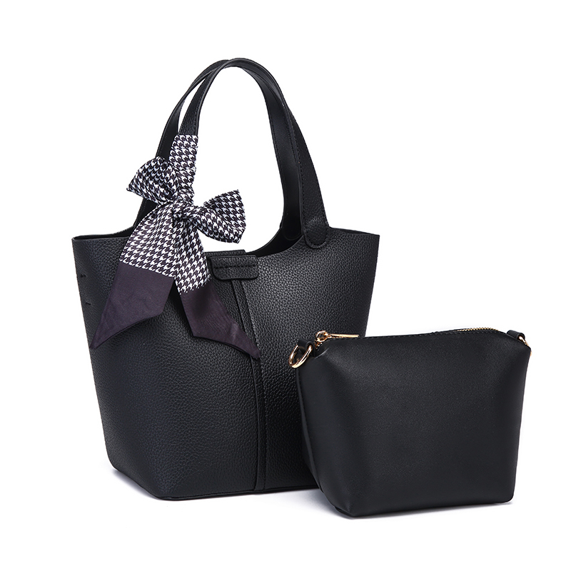 Popular Simple PU Leather Purse Bucket Shoulder Bags Crossbody Bag Handbag for Women