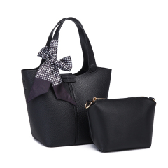 Popular Simple PU Leather Purse Bucket Shoulder Bags Crossbody Bag Handbag for Women