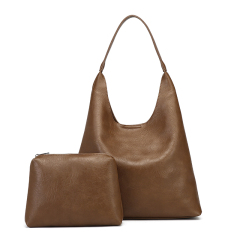 New Simple Designer Casual Large Capacity PU Leather Fashion 2in1/Set Women's Handbags Tote Bags for Shopping