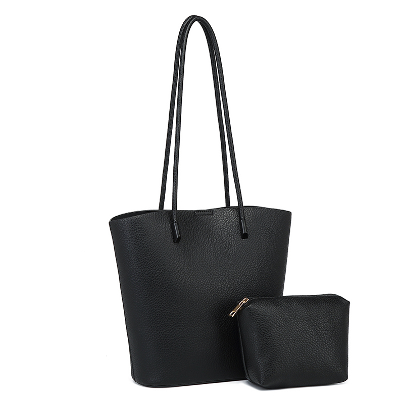 Hot Sale PU Leather Large Capacity Tote Bag Shoulder Bucket Bag for Outing