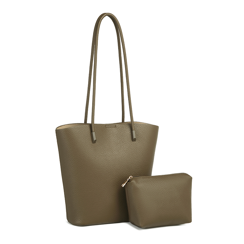 Hot Sale PU Leather Large Capacity Tote Bag Shoulder Bucket Bag for Outing