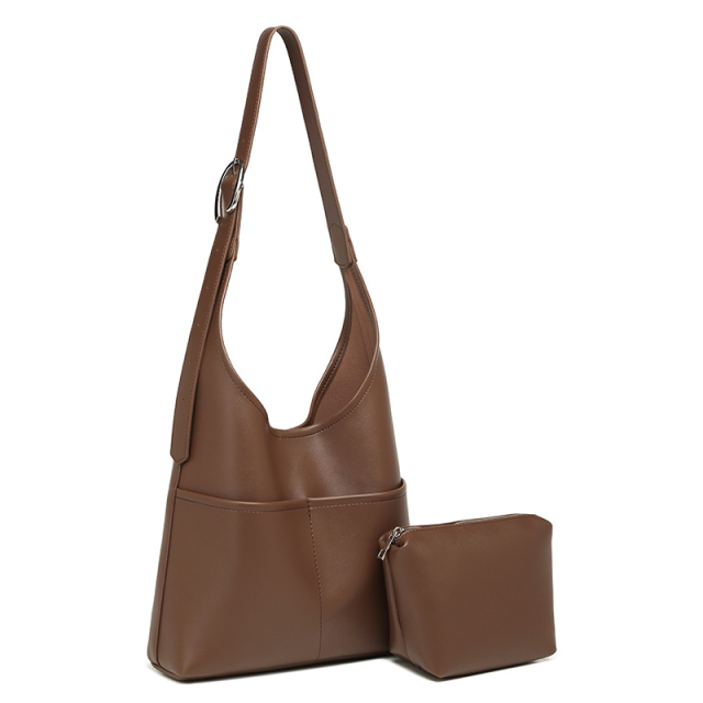 Luxury Designer Large Capacity PU Leather Women Girl Handbag Tote Bag for Shopping Daily Commuting