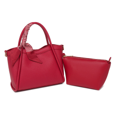 New Style PU Leather Bucket 2-in-1 Women's Handbag Crossbody Bags Purse for Daily Shopping