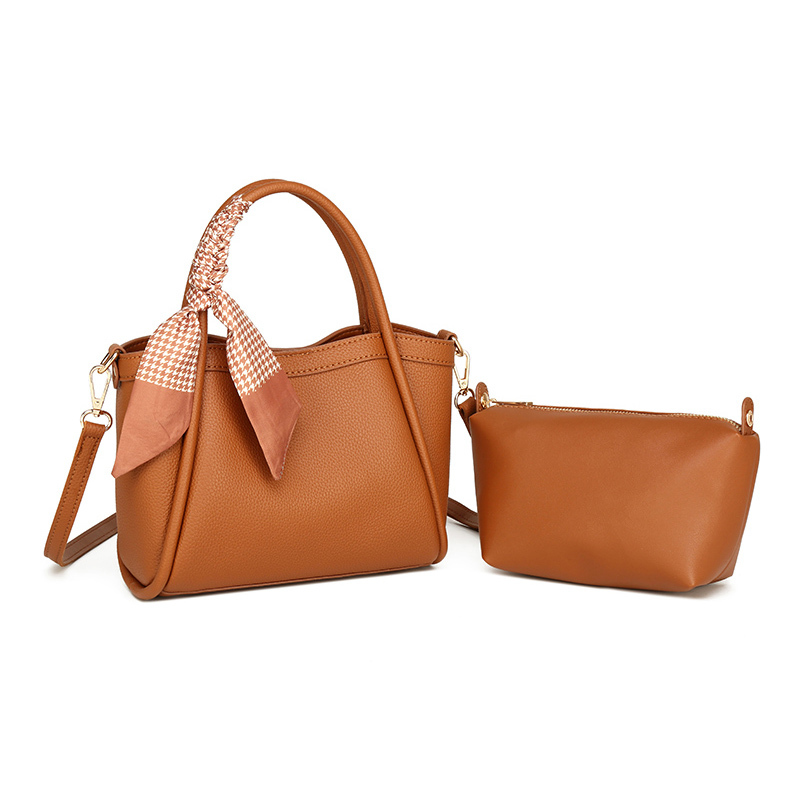 New Style PU Leather Bucket 2-in-1 Women's Handbag Crossbody Bags Purse for Daily Shopping