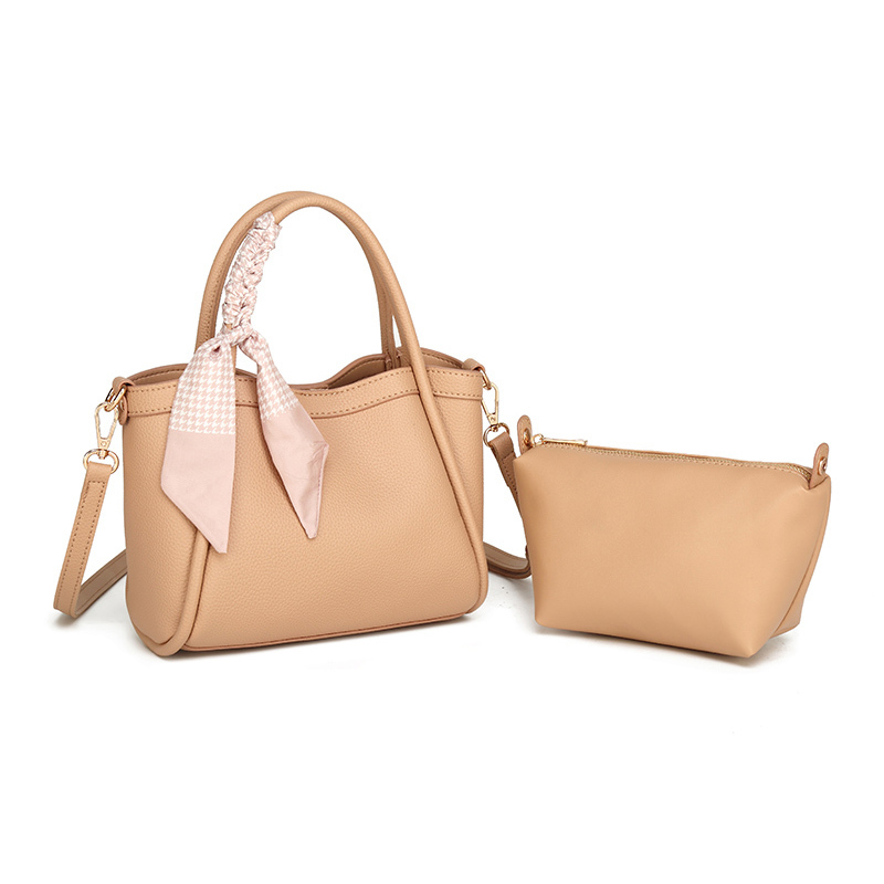 New Style PU Leather Bucket 2-in-1 Women's Handbag Crossbody Bags Purse for Daily Shopping