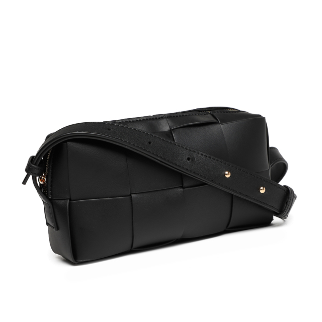 Elegant Casual New Designer PU Leather Womem's Crossbody Woven Bag Shoulder Messenger Bags for Shopping
