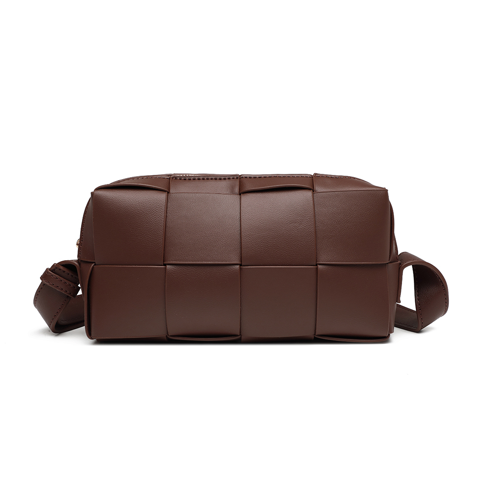 Elegant Casual New Designer PU Leather Womem's Crossbody Woven Bag Shoulder Messenger Bags for Shopping