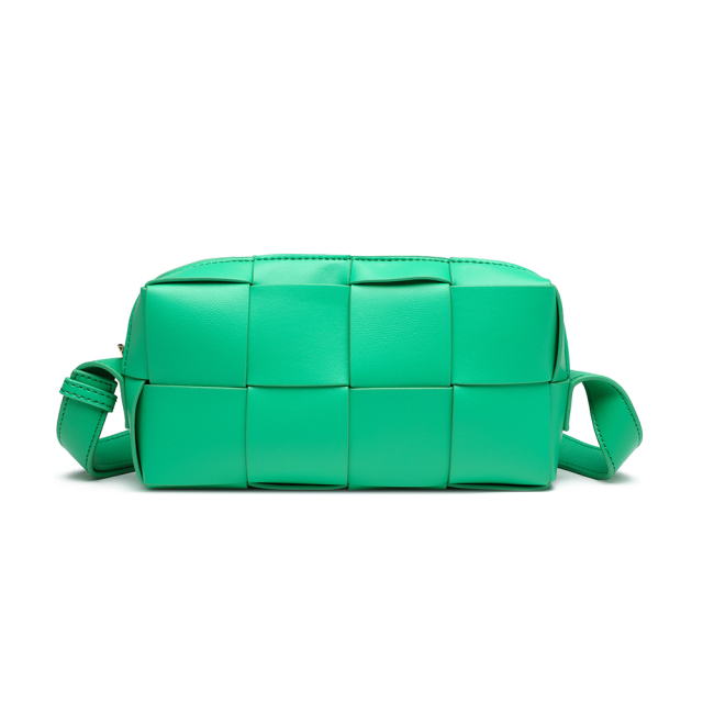 Elegant Casual New Designer PU Leather Womem's Crossbody Woven Bag Shoulder Messenger Bags for Shopping