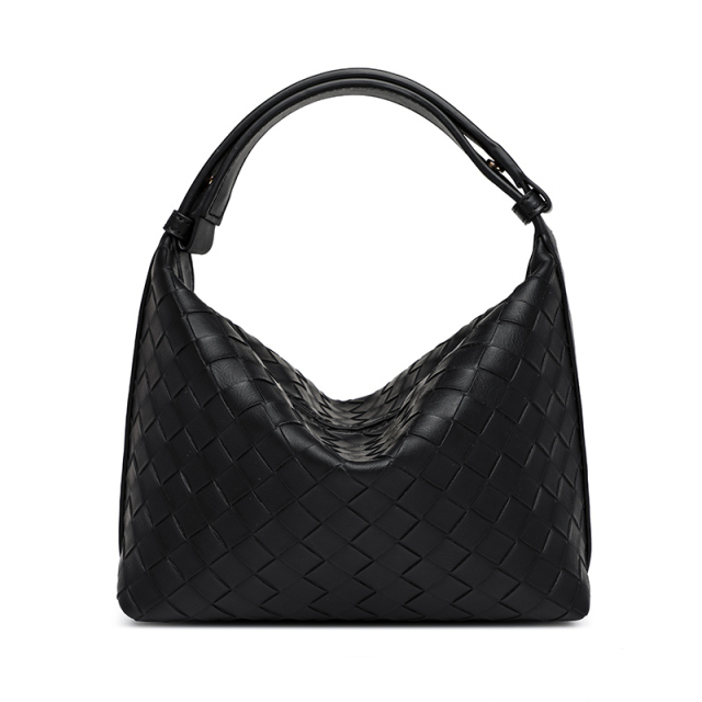 Fashion PU Leather Weave Bag Handbag for Women Shopping Travel Beach Daily Life