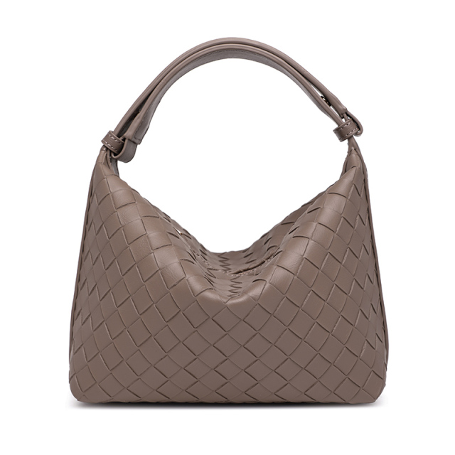 Fashion PU Leather Weave Bag Handbag for Women Shopping Travel Beach Daily Life