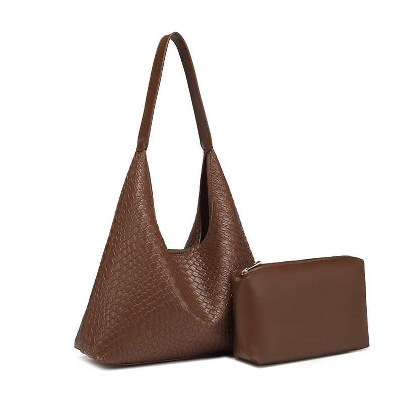 Casual Portable Woven Shoulder Bag Underarm Bags Tote Bags for Women Girls