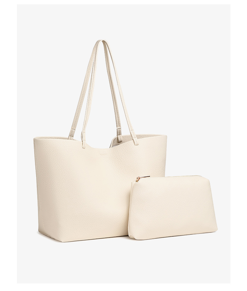 Fashion Large Capacity Soft Simple Design PU Leather Women's Casual Handbag Tote Bag