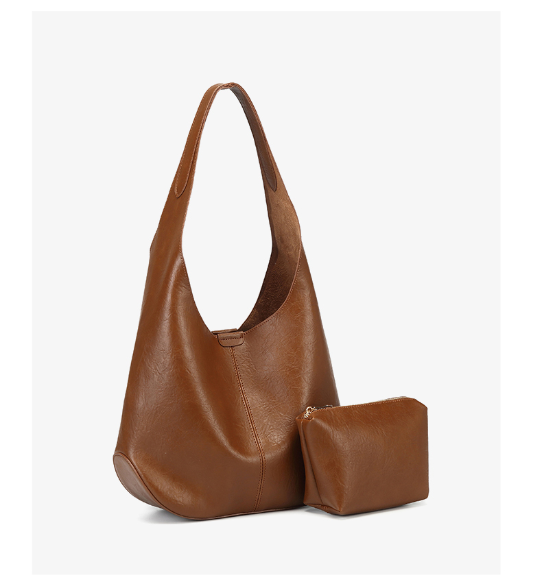 Fashion New Style Soft PU Leather Handbag Tote Bag Underarm Bag for Women Shopping Travel Daily Life