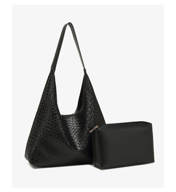 Casual Portable Woven Shoulder Bag Underarm Bags Tote Bags for Women Girls