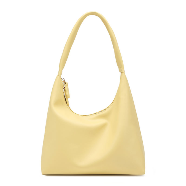 Simple Elegant Fashionable Soft Popular PU Leather Underarm Bag Tote Bag for Women