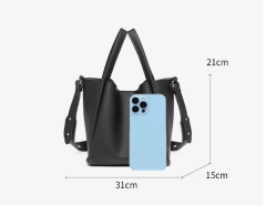 New Retro Fashionable PU Leather Crossbody Bag Handbag for Women Outing