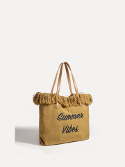 Fashionable Summer Large Capacity Canvas Women Handbag for Shopping Travel Beach