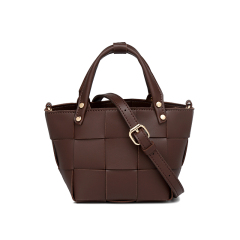 Casual PU Leather Bucket Bag Crossbody Bag Underarm Bag for Shopping Travel