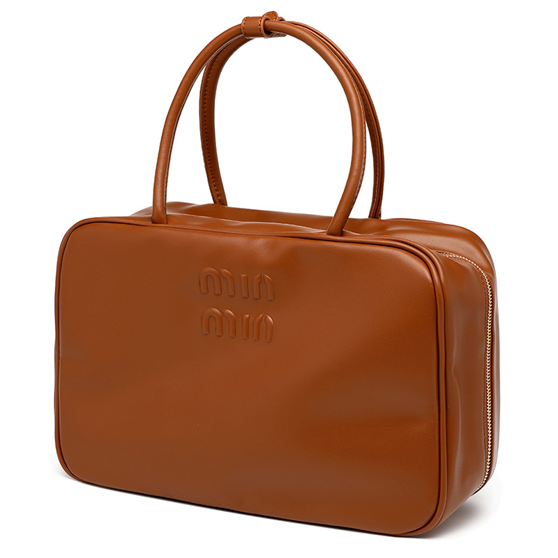 Simple PU Leather Support Customization Material Handbag for Shopping