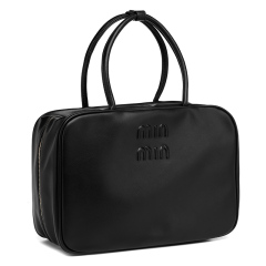 Simple PU Leather Support Customization Material Handbag for Shopping