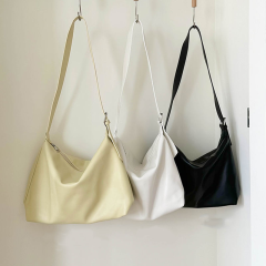 High Capacity Simple Portable PU Leather Women's Crossbody Bag for Daily