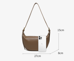 Fashionable Portable PU Leather Women's Shoulder Bag for Shopping Travel Outing