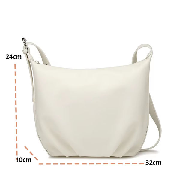 Large Capacity Simple PU Leather Women's Handbag Crossbody Bag for Shopping Traveling