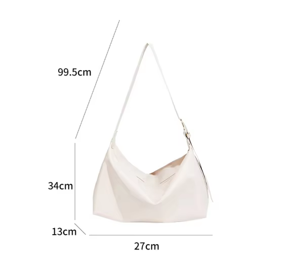 High Capacity Simple Portable PU Leather Women's Crossbody Bag for Daily