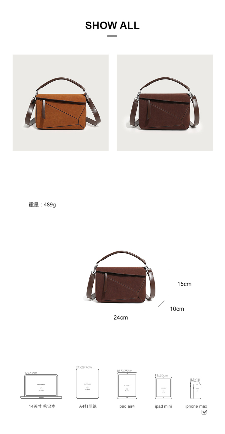 OEM ODM PU Leather Women's Bag Handbag Shoulder Crossbody Bag for Shopping