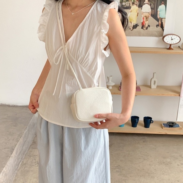 Retro PU Leather Women's Small Square Bags Fashionable Wallets and Handbags Crossbody Bag for Shopping
