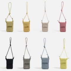 Fashionable Trendy New PU Leather Small Square Bag Woven Bag Women's Crossbody Bag