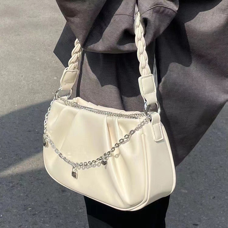 Fashionable Large Capacity PU Leather Women's Shoulder Bag Underarm Bags for Daily