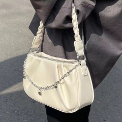 Fashionable Large Capacity PU Leather Women's Shoulder Bag Underarm Bags for Daily