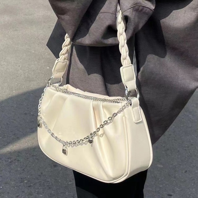 Fashionable Large Capacity PU Leather Women's Shoulder Bag Underarm Bags for Daily