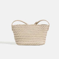New Soft High Quality Designed PU Leather Woven Crossbody Bag for Shopping