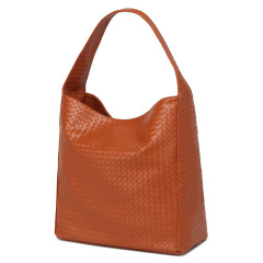 Simple and Large Capacity PU Leather Women's Tote Bag for Shopping Daily Life