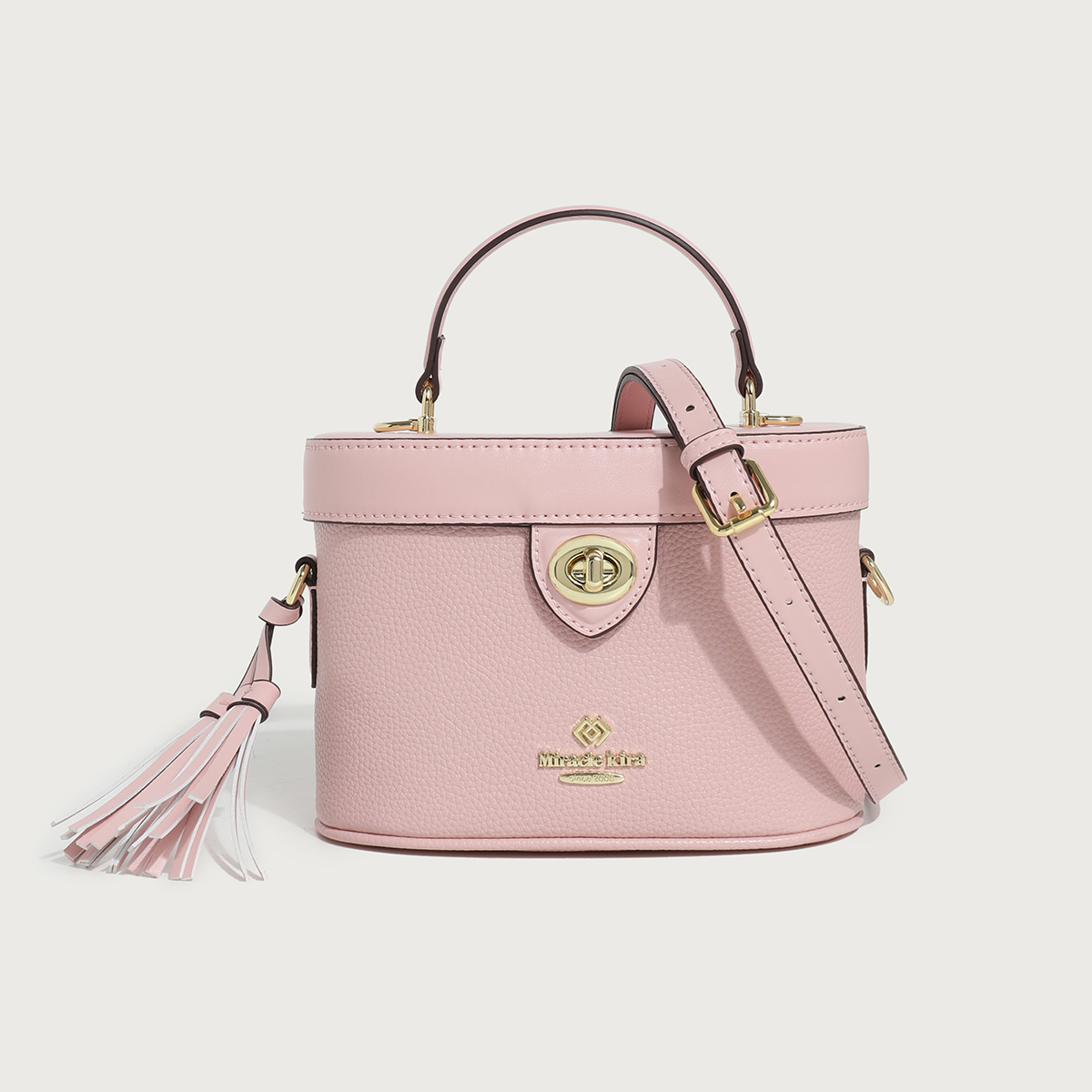 New Large Capacity PU Leather Bucket Bag Handbag Crossbody Bag for Travel Shopping Daily Life