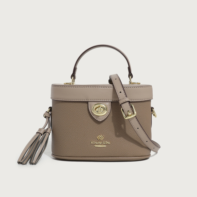 New Large Capacity PU Leather Bucket Bag Handbag Crossbody Bag for Travel Shopping Daily Life