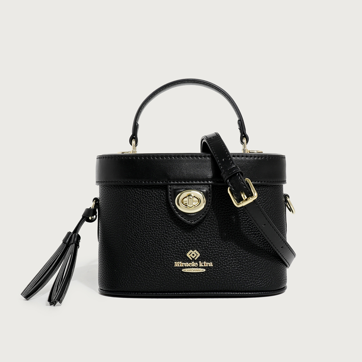 New Large Capacity PU Leather Bucket Bag Handbag Crossbody Bag for Travel Shopping Daily Life