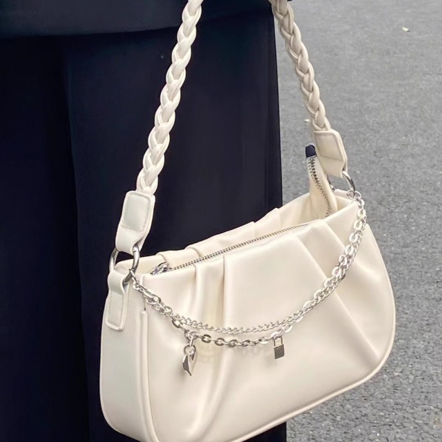 Fashionable Large Capacity PU Leather Women's Shoulder Bag Underarm Bags for Daily