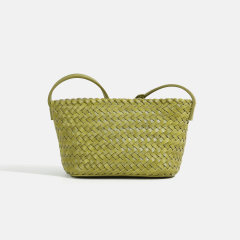 New Soft High Quality Designed PU Leather Woven Crossbody Bag for Shopping