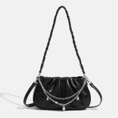 Fashionable Large Capacity PU Leather Women's Shoulder Bag Underarm Bags for Daily