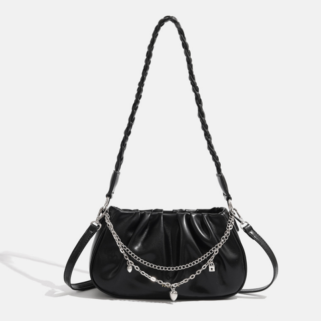 Fashionable Large Capacity PU Leather Women's Shoulder Bag Underarm Bags for Daily