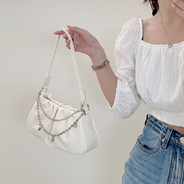 Fashionable Large Capacity PU Leather Women's Shoulder Bag Underarm Bags for Daily