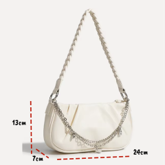 Fashionable Large Capacity PU Leather Women's Shoulder Bag Underarm Bags for Daily