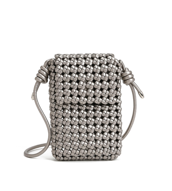 Fashionable Trendy New PU Leather Small Square Bag Woven Bag Women's Crossbody Bag