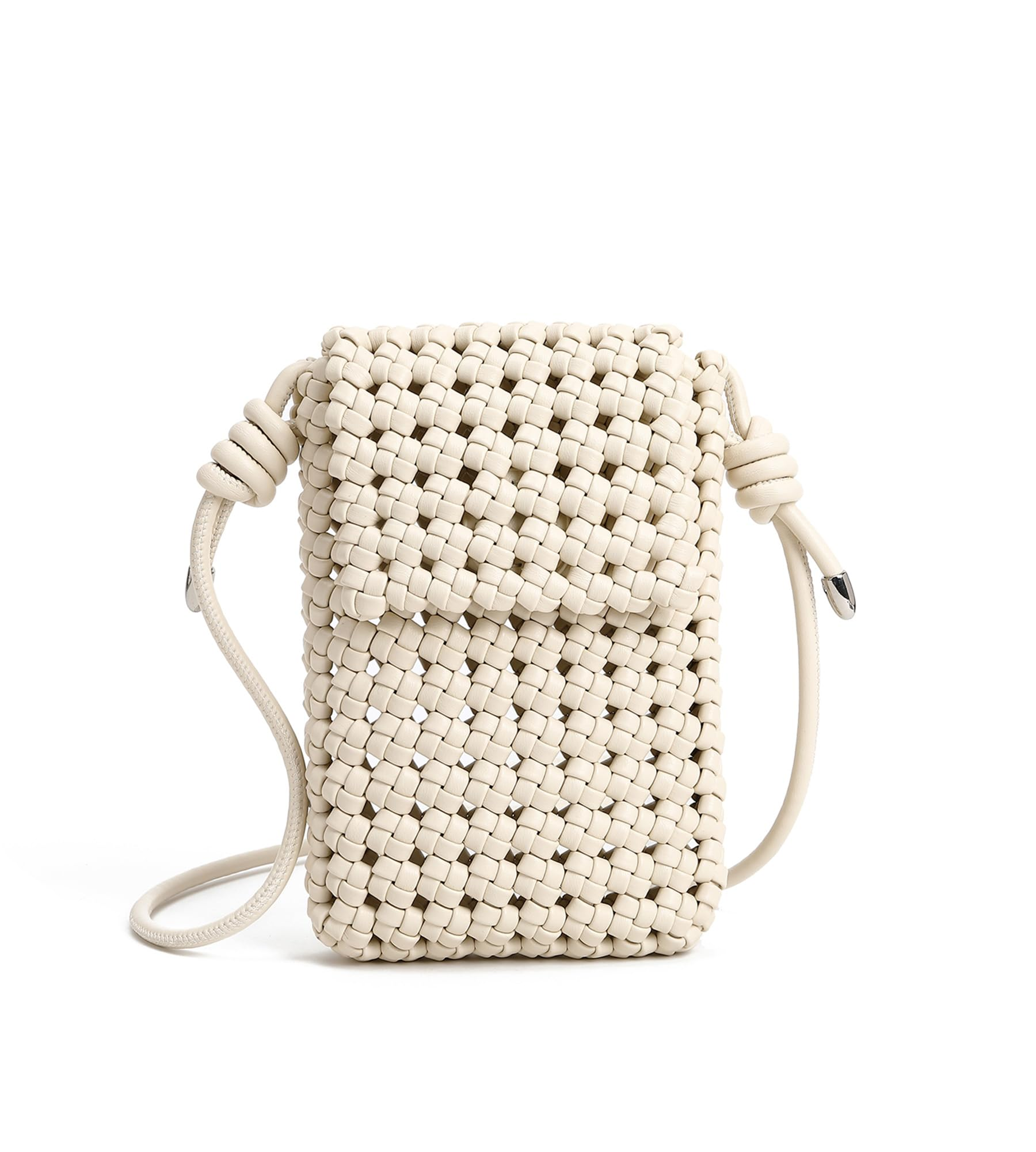 Fashionable Trendy New PU Leather Small Square Bag Woven Bag Women's Crossbody Bag